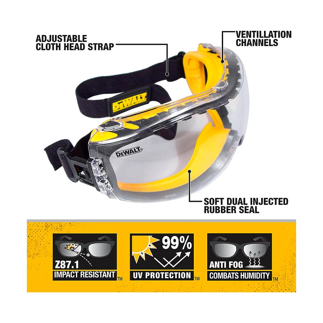 Gogle DeWalt protección para los ojos